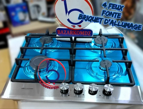 Plaque 4 feux inox