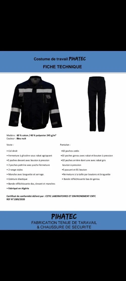 tenue de travail et sécurité + EPI