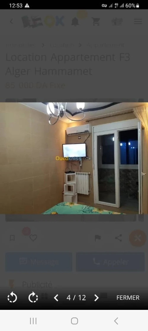 Location vacances Appartement F3 Alger Hammamet