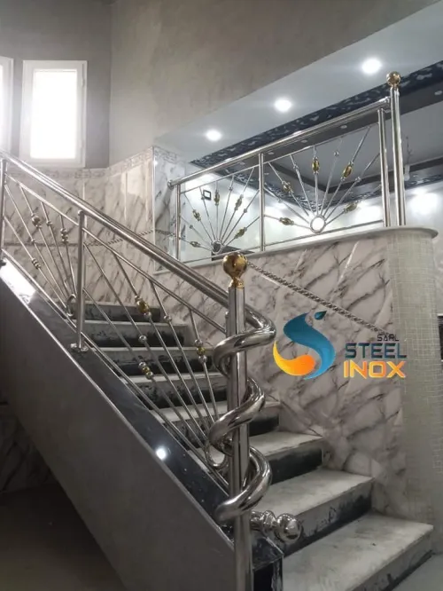 rampe d'escalier en inox