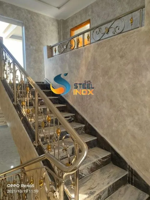 rampe d'escalier en inox