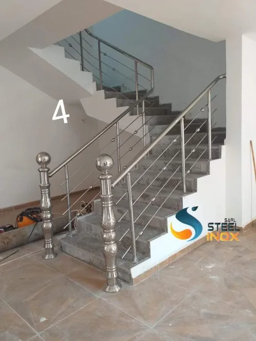 rampe d'escalier en inox