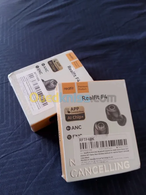 Écouteurs Bluetooth Sans Fil Premium Realfit F4 ANC (Neuf) | سماعات كيت مان بعزل الضوضاء