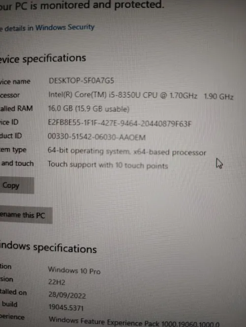 Pc portable DELL E7390 13''FHD I5-8350u FHD