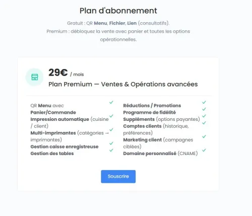Silalink Menu QR Code + Tickets imprimés + Commandes (Livraison / Emporter / Sur place)
