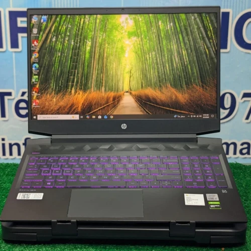 HP Pavilion gaming i7 10750H RAM 16GB 512SSD écran 15.6 full HD GTX 1650 TI  4GB