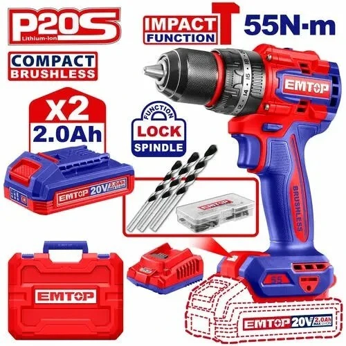 Visseuse à percussion 20V 2.0AH 55Nm brushless sans fil