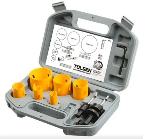 Jeu de 9 scies trépans bl-métal 75861 tolsen