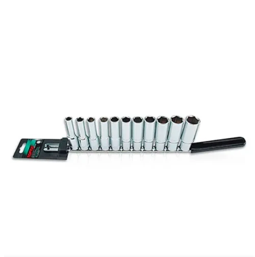 Jeu de 11 douilles profondes 1/2" DR. 6PT pour rail - métrique GAAQ1106 TOPTUL