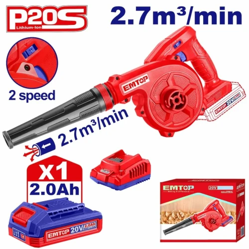 Souffleur sans fil 20V avec 1 batterie 2.0ah