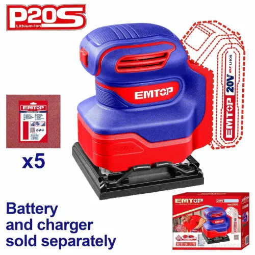 Ponceuse sans fil 20V Li-Ion solo (Sans batterie Sans chargeur)