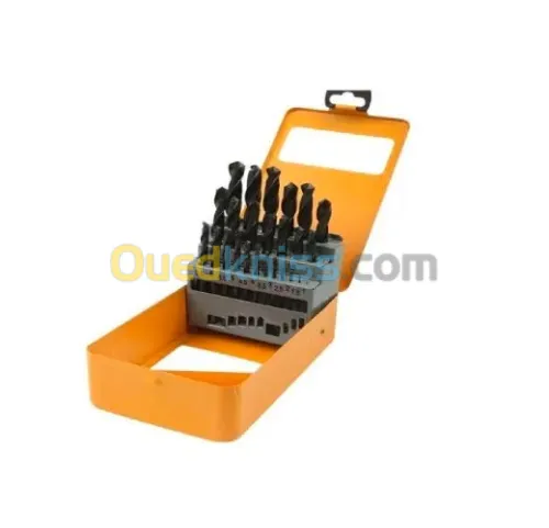 Jeu de forets hélicoidaux HSS 25 pièces 75082 tolsen
