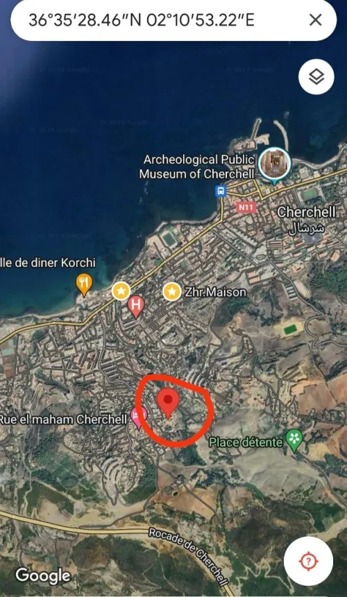 Vente Terrain Tipaza Cherchell