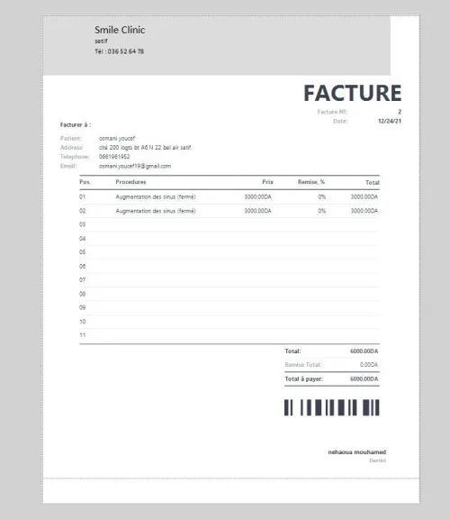 Logiciel de Gestion Cabinet Dentaire
