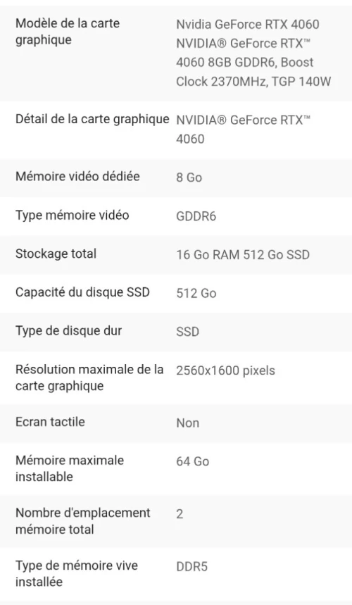 LENOVO LEGION 5 16IRX9/I7-14650HX- 32GO DDR5- 1TB nvme- Gen4 NVIDIA RTX 4060 8GB / 165hz