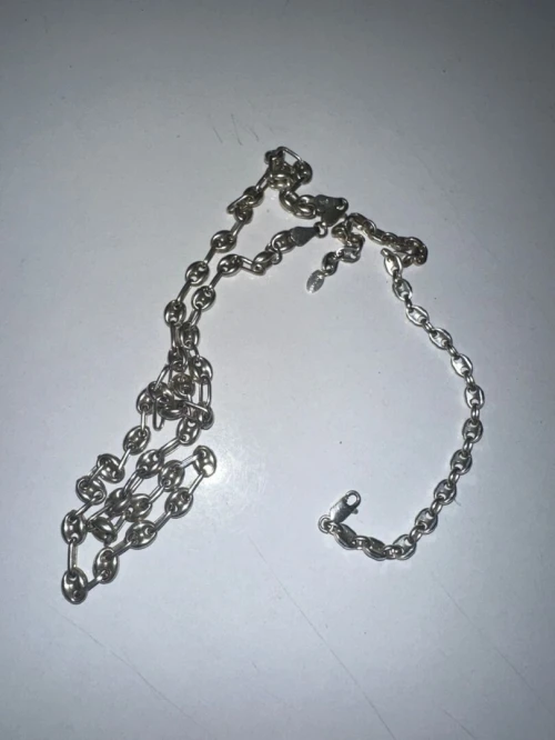 Collier + Gourmette Grain de Café Italy 925 ( 25G )