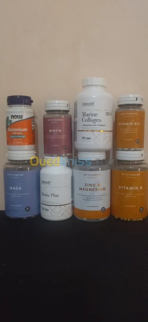 Biotine maca marine collagene sélénium 