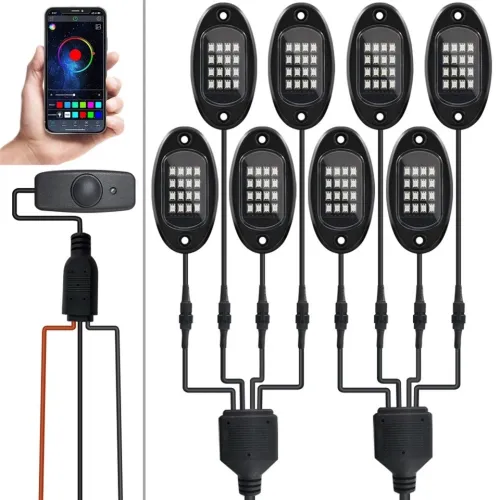 Jeep Éclairage châssis  led multicolores 