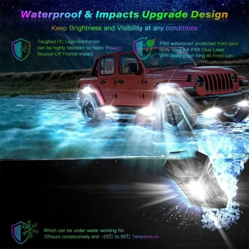 Jeep Éclairage châssis  led multicolores 