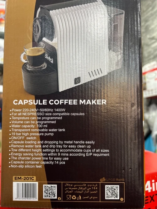 Machine à capsules RPOTEFAL 13500 da. Garantie 2 ans. Livraison disponible 