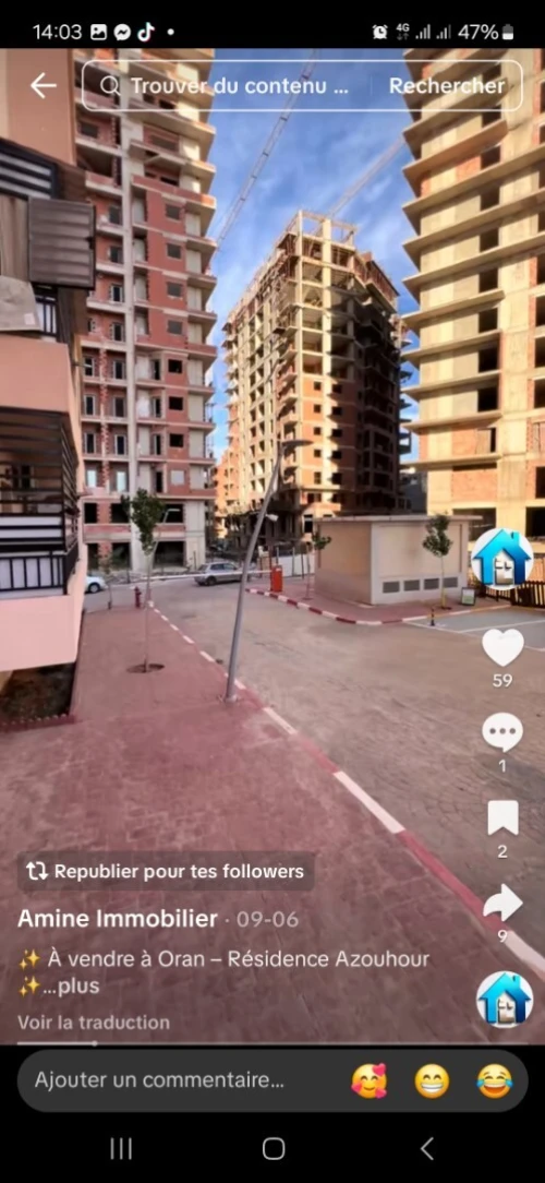 Location Appartement F3 Oran Bir el djir