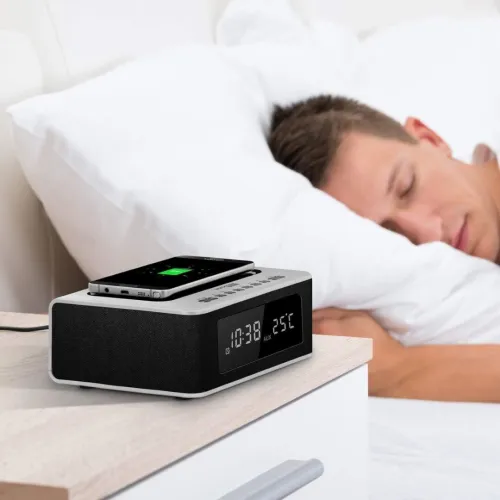 Promate Qi Wireless Charging Bluetooth Speaker, Multi-purpose NFC, FM Radio