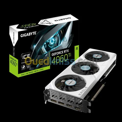 CARTE GRAPHIQUE GIGABYTE GeForce RTX 4060 Ti EAGLE OC ICE 8G