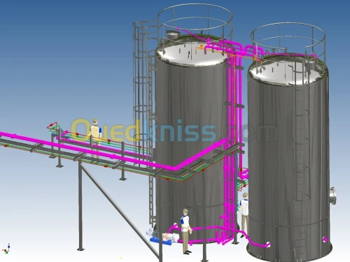 Réseau de tuyauterie industrielle 