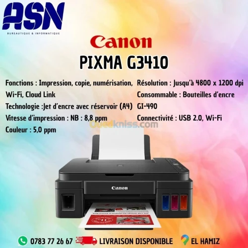 imprimante Canon PIXMA G3410