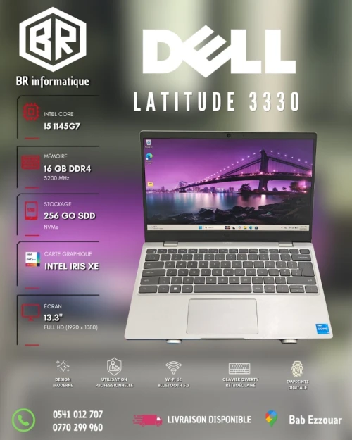 DELL LATITUDE 3330 INTEL CORE I5 1145G7 16GB 256GB SSD NVME 13,3 FULLHD IPS INTEL IRIS XE