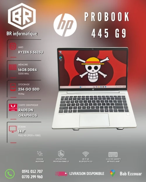 HP PROBOOK 445 G9 AMD RYZEN 5 5625U 16GB 256GB SSD NVME 14,1 FULLHD IPS AMD VEGA 7