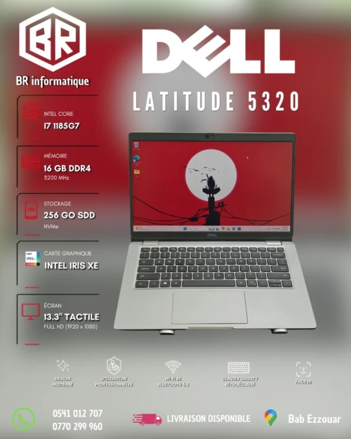 DELL LATITUDE 5320 INTEL CORE I7 1185G7 16GB 256GB SSD 13,3 FULLHD TACTILE