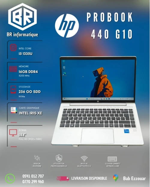 HP PROBOOK 440 G10 INTEL CORE I5 1335U 16GB 256GB SSD NVME 14,1 FULLHD IPS