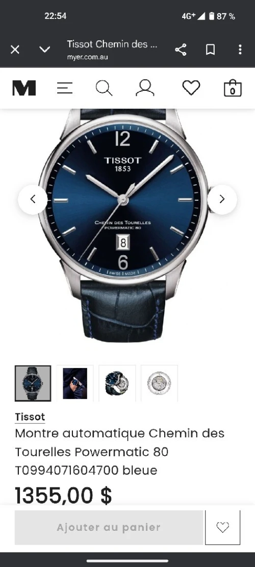 Tissot Chemin Des Tourelles automatique