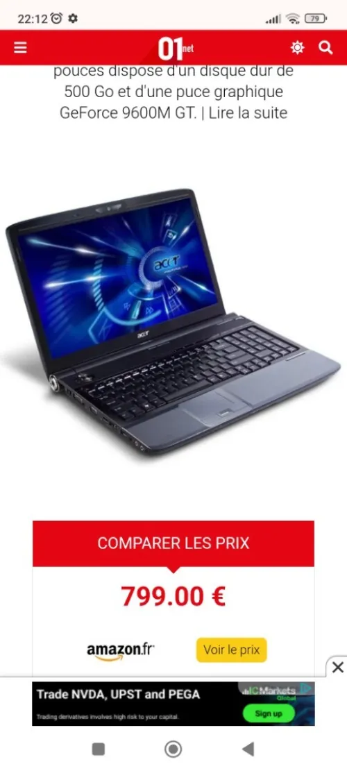 Ordinateur portable acer aspire 6930G