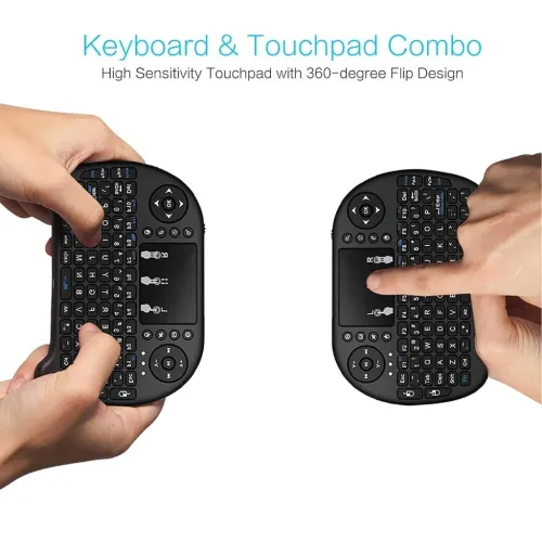 لوحة مفاتيح لاسلكية مع ماوس مدمج يعمل باللمس Mac tech mini keyboard - WIFI