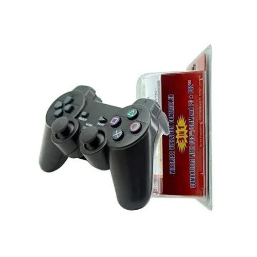 Manette de jeu sans fil 3 en 1 DUAL SHOCK (PC/PS3/PS2)