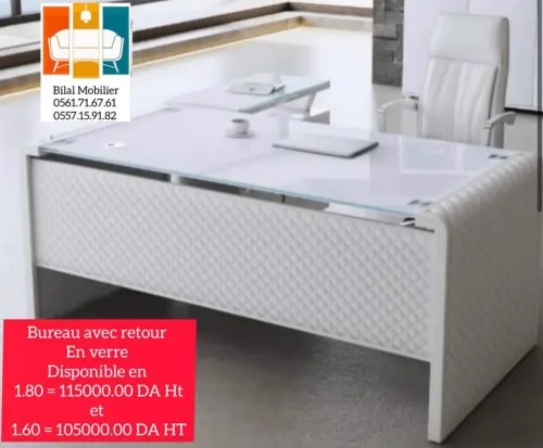 BUREAU EN VERRE