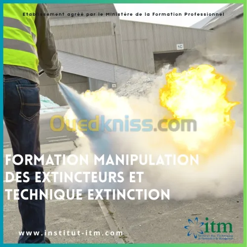 Formation manipulation des extincteurs et technique extinction  طفايات الحريق وتقنية الاطفاء