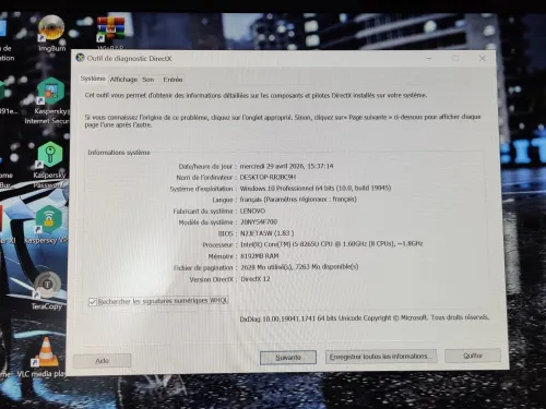 LENOVO THINKPAD T490S ULTRA SLIM I5 8EME / 8G / 256 SSD /14 FHD