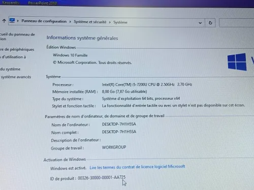 ACER ASPIRE F15 / INTEL I5 7 EME / 8 G / 256 / 15.6 FHD GTX 940 SEMI GAMER