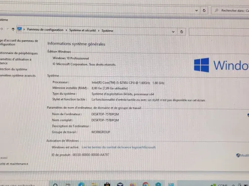 HP PROBOOK 450 G5 / INTEL I5 8 EME / 8 G / 256 SSD NVME / 15.6 +CARTABLE