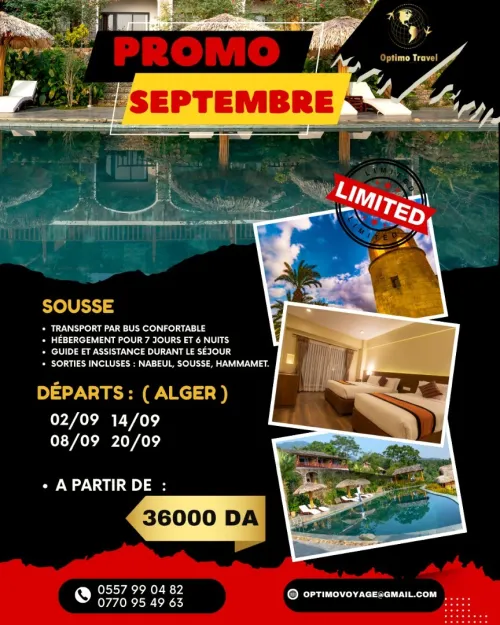 PROMOTION voyage par bus sousse Tunisie 