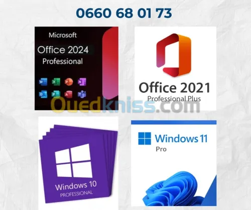 Microsoft Office 2019, 2021, 2024 Pro Plus Windows 10/11 Pro Digitale Coffret & Carte 