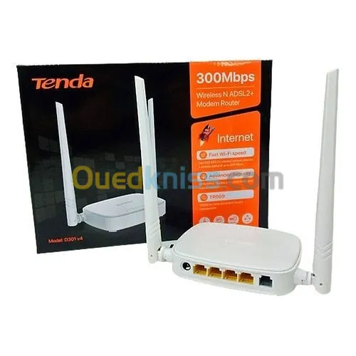 MODEM ROUTEUR TENDA D301 V4 2 ANTENNE