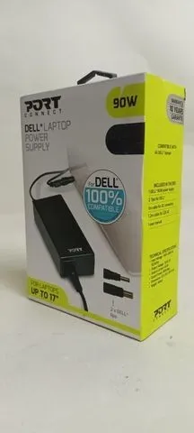 Port Designs Batterie PC Portable  Chargeur - alimentation pour 100% Compatible DELL -  90W Noir