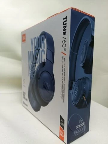 JBL Tune 760NC Casque circum-aural sans fil avec réduction de bruit - Bleu
