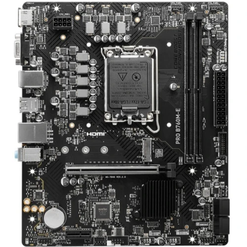 MSI PRO B760M-E DDR5 - CARTE MERE MICRO-ATX - 2xDDR5 - 1xM.2 - PCIE 4.0 - LGA 1700 - BLACK