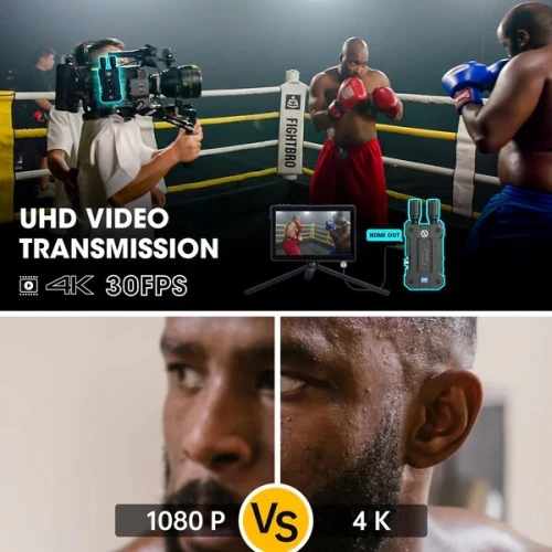 HOLLYLAND MARS 4K - SYSTÈME DE TRANSMISSION VIDÉO SANS FII 4K - 20MBPS - 150M FPS -HDMI & SDI -BLACK