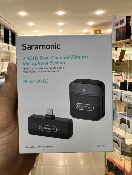 SARAMONIC BLINK100 B3 - MICROPHONE SANS FIL - DUAL CHANEL - 1TX + 1RX - POUR IPHONE & IPAD - 2.4GHZ